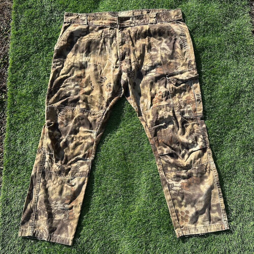 Kryptek Cargo Pants Mens XXXL Camouflage‎ Pattern Double Knee Hunting Gorpcore